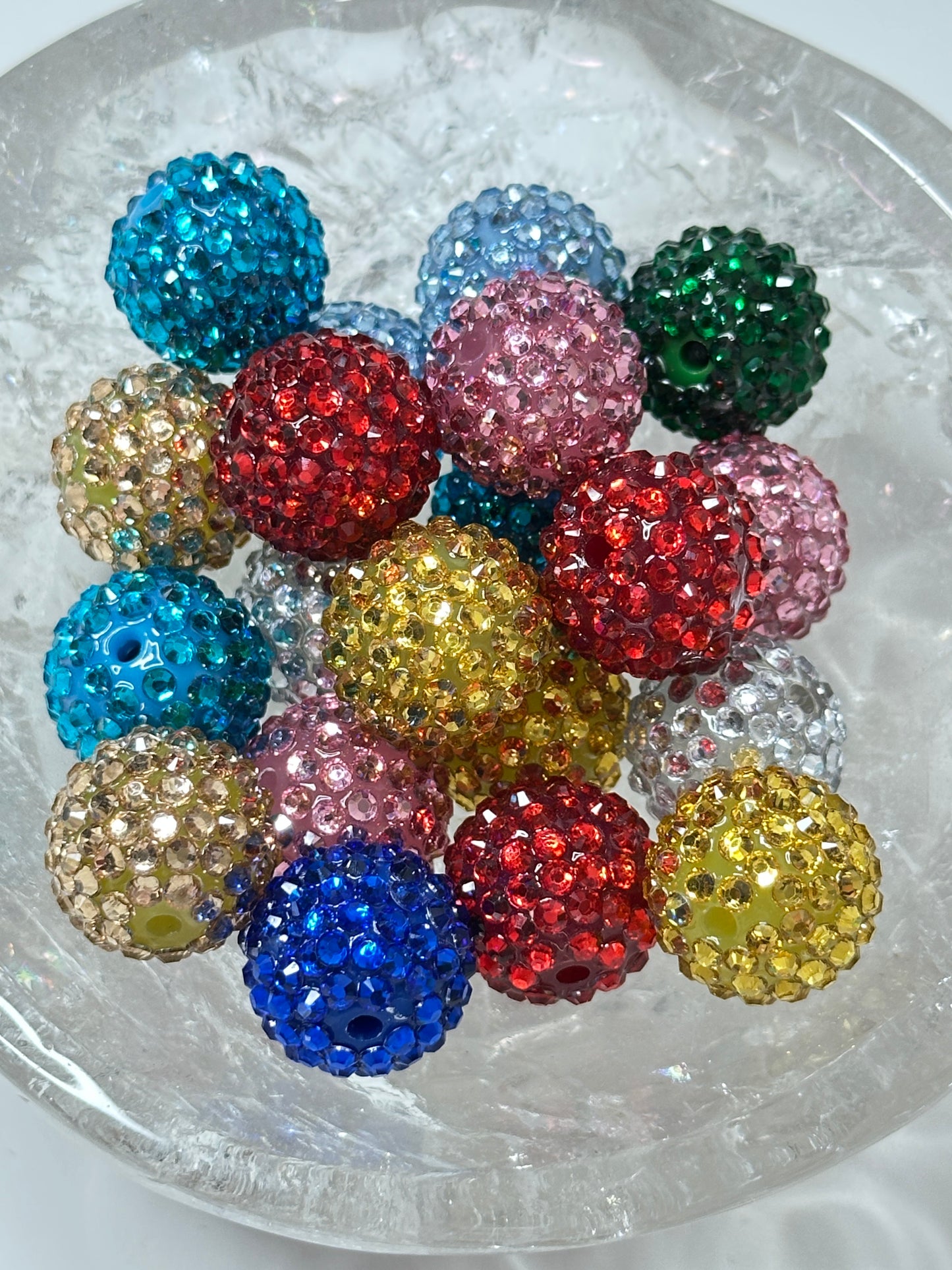 Shiny 20mm Rhinestone Beads Mix