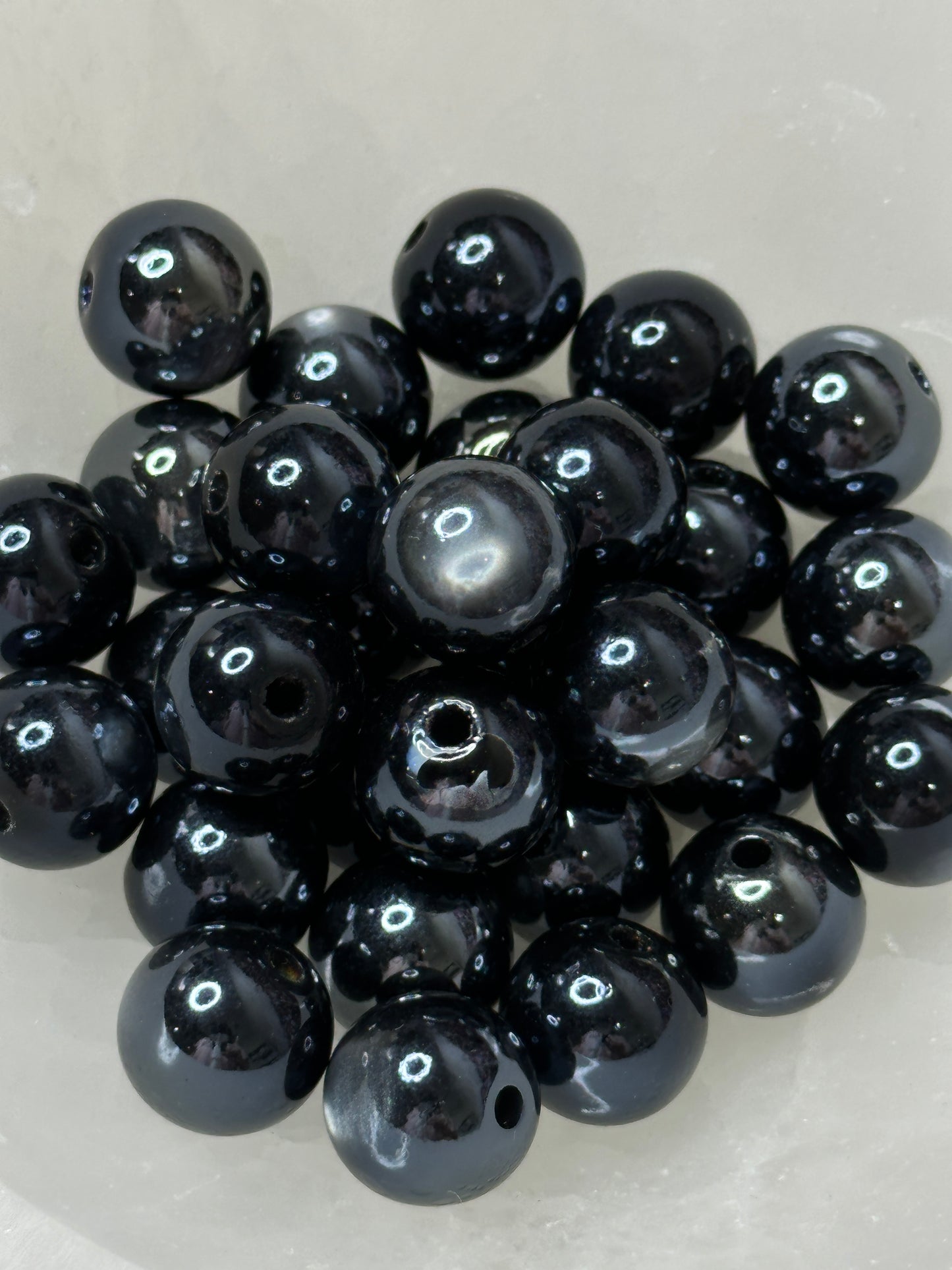 Black Cat Eye 16mm Beads