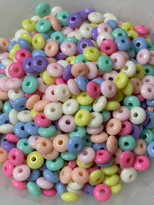 Pastel Acrylic Lentil Spacer 8mm