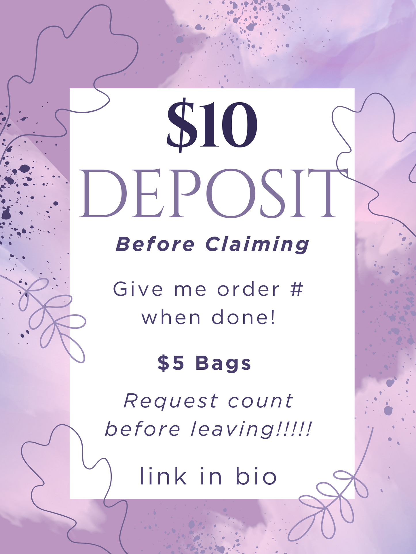 Deposit-$10